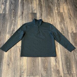 AGE OF WISDOM (Sz Large) Gray 1/4 Zip Pullover Shirt CASUAL CLASSIC STYLE